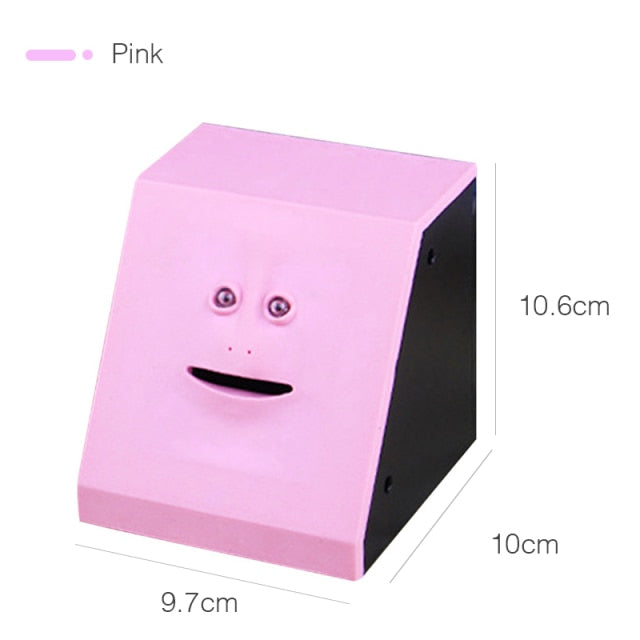 Children Sensor Coin Box Cute Face Bank Money Safe Box Piggy Banks Eats For Money Saving Creative Toys For Kids Christmas Gift ZopiStyle