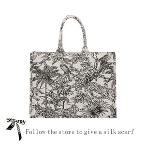 Jacquard Embroidery Tote Bag Luxury Designer Handbag Bags for Women 2021 Brand Shopper Bag Beach Shoulder Bag with short handles ZopiStyle