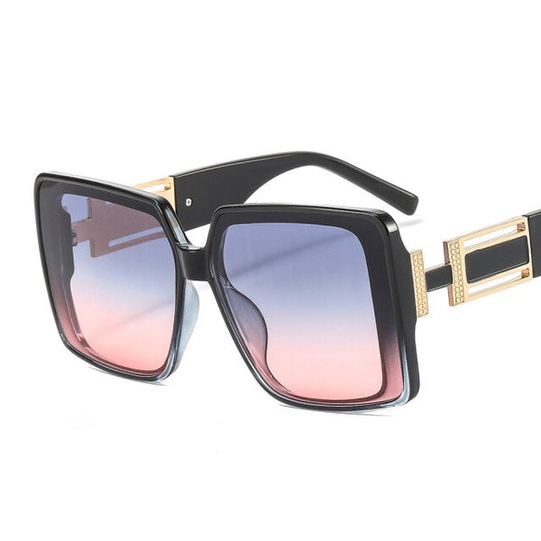 2021 New Fashion Square Shield Sunglasses Luxury Brand Designer Vintage Sun Glasses Women Men Gradient Colorful Lens Frame ZopiStyle