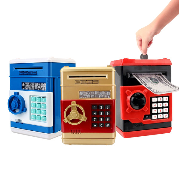 ATM Password Money Boxes Auto Scroll Paper Banknote Automatic Deposit Cash Coins Saving Box Gift For Kids Electronic Piggy Bank ZopiStyle