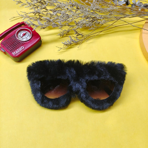 Trendy Cat Eye Kardashan Sunglasses Women Punk Soft Fur Velvet Sun Glasses Ladies UV400 Shades Handmade Eyewear Gafas De Sol ZopiStyle