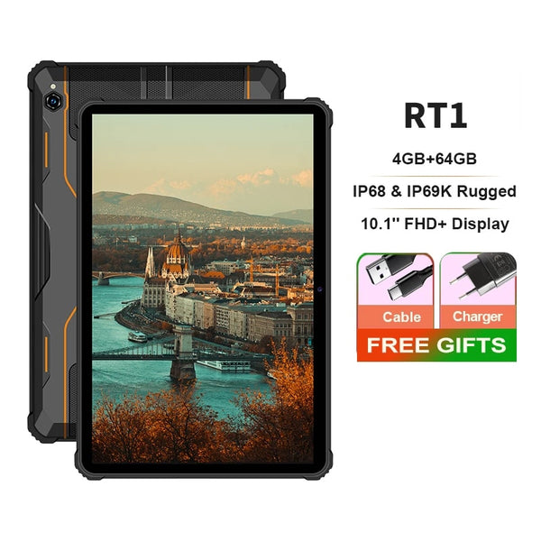 Oukitel 4G RT1 Waterproof Rugged Tablet Phone 10000mAh 4GB+64GB 10.1&quot; FHD Octa Core Android Tablet PC 16MP +16MP Camera ZopiStyle