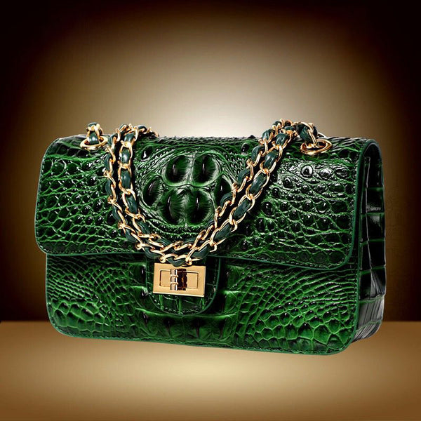 Luxury Brand Women Bag Designer Shoulder Bags Fashion Snakeskin Leather Handbag Crocodile Crossbody Bag For Women 2022 New Purse ZopiStyle
