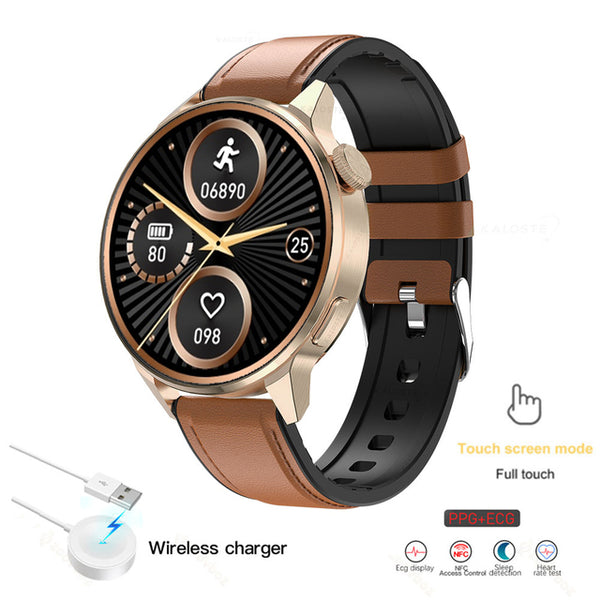 2022 NFC Smart Watch Men 390*390 Screen GPS Movement Track Sport Watches Women Wireless Charging Bluetooth Call ECG Smartwatch ZopiStyle