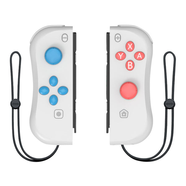 1pair Wireless Bluetooth Game Handle Joy Cons Gaming Controller Gamepad For Nintend Switch NS Joycon Console with Wrist Strap Light grey ZopiStyle