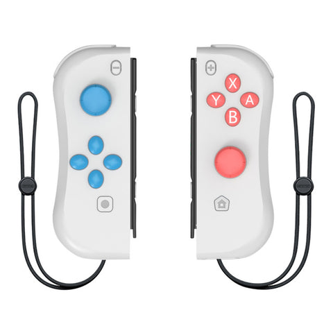1pair Wireless Bluetooth Game Handle Joy Cons Gaming Controller Gamepad For Nintend Switch NS Joycon Console with Wrist Strap Light grey ZopiStyle