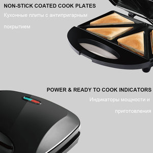 220V Home Multifunction 1000W Electric Mini Grilling Panini Baking Plates Toaster Waffle Maker ZopiStyle