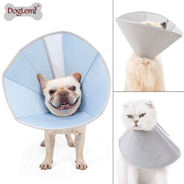 Collar Dog Cat Recovery Anti-Biting Ring Headgear for Protective Wound Pet Supplies gray_XL ZopiStyle