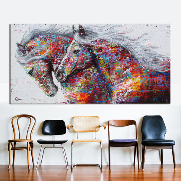 2 Running Horse Wall Art Picture ZopiStyle