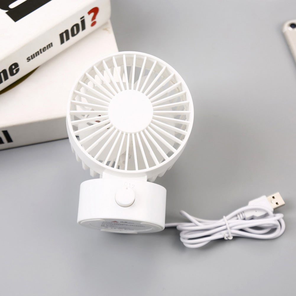 Portable Mini USB Charging Fan Desktop Office Shaking Electric Fan Decoration white_102*79*138mm ZopiStyle
