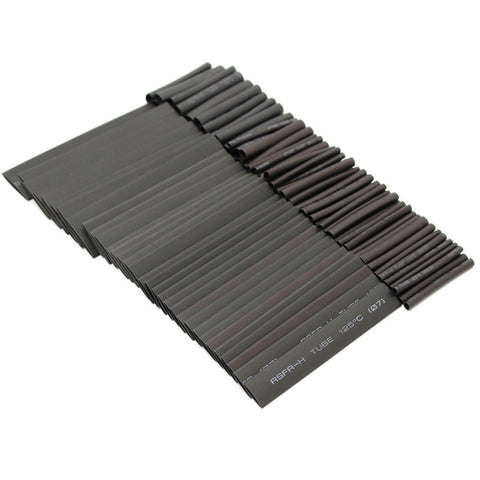 127Pcs/set Black Heat Shrink Tube Power Tool Accessories Electrical Insulation Cable Tubing ZopiStyle