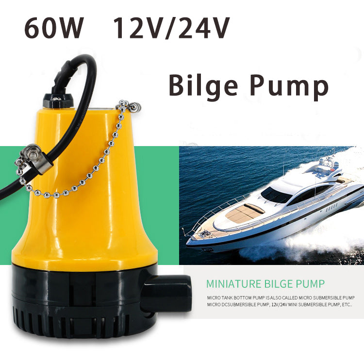 Bilge Pump  DC 12V 24V Electric Water Pump for Aquario Submersible Seaplane Motor Homes Houseboat Boats 24V ZopiStyle