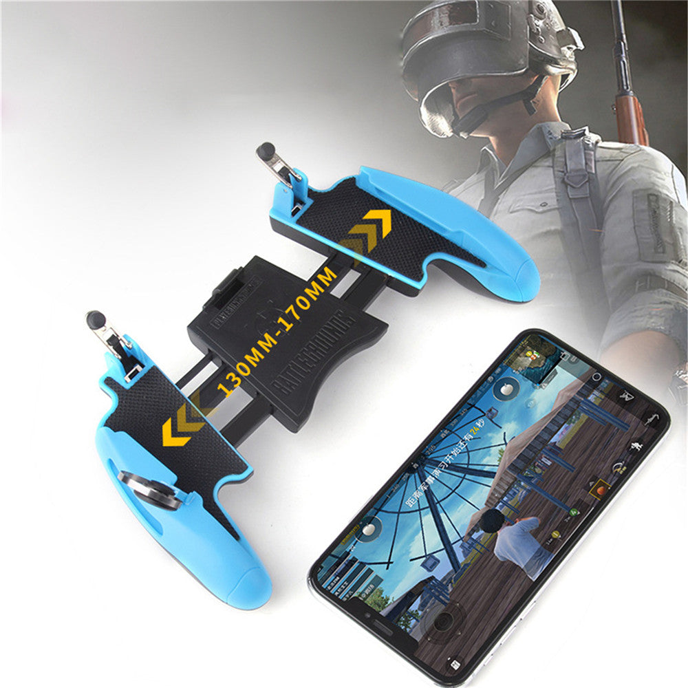 Z8 Mobile Gamepad Controller Stretchable Game Pad Joystick PUBG Game Fire Button Aim Key L1R1 Shooter Trigger with Phone Holder blue ZopiStyle
