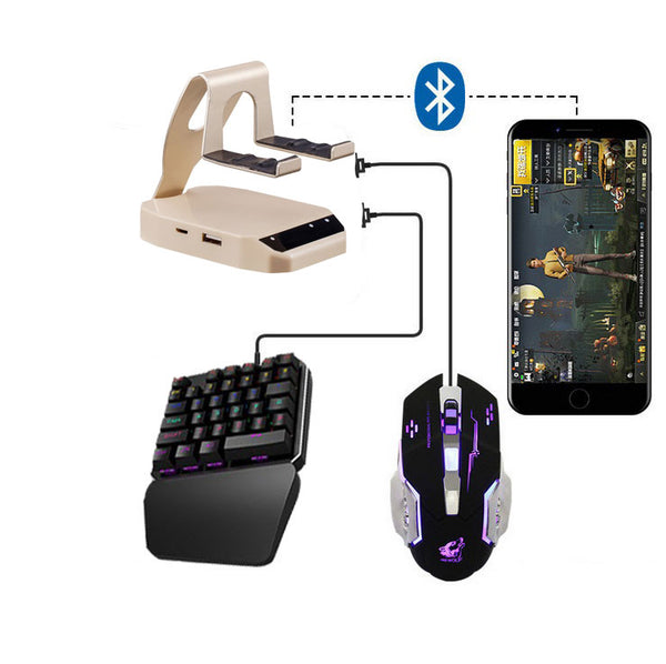 Bluetooth Keyboard Mouse Converter Throne Set for iPhone Android Universal Converter Converter + mechanical keyboard + mechanical mouse ZopiStyle