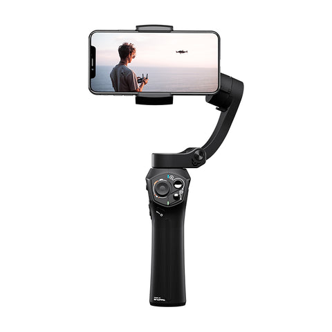 Atom 3-Axis Foldable Pocket-Sized Handheld Gimbal Stabilizer for iPhone black ZopiStyle
