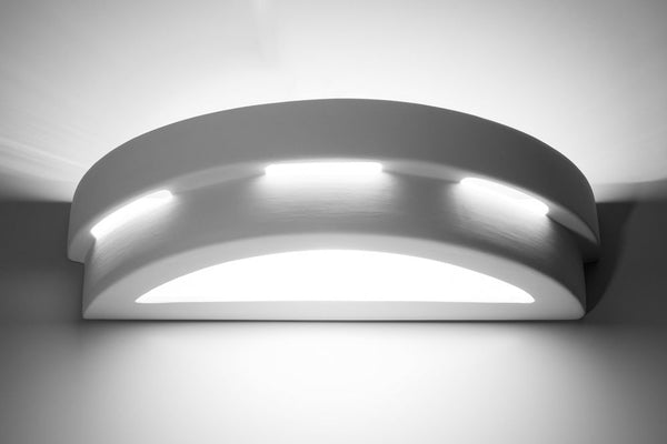 Wall Lamp Ceramic HELIOS Simple Classic Design Paintable LED27 SOLLUX