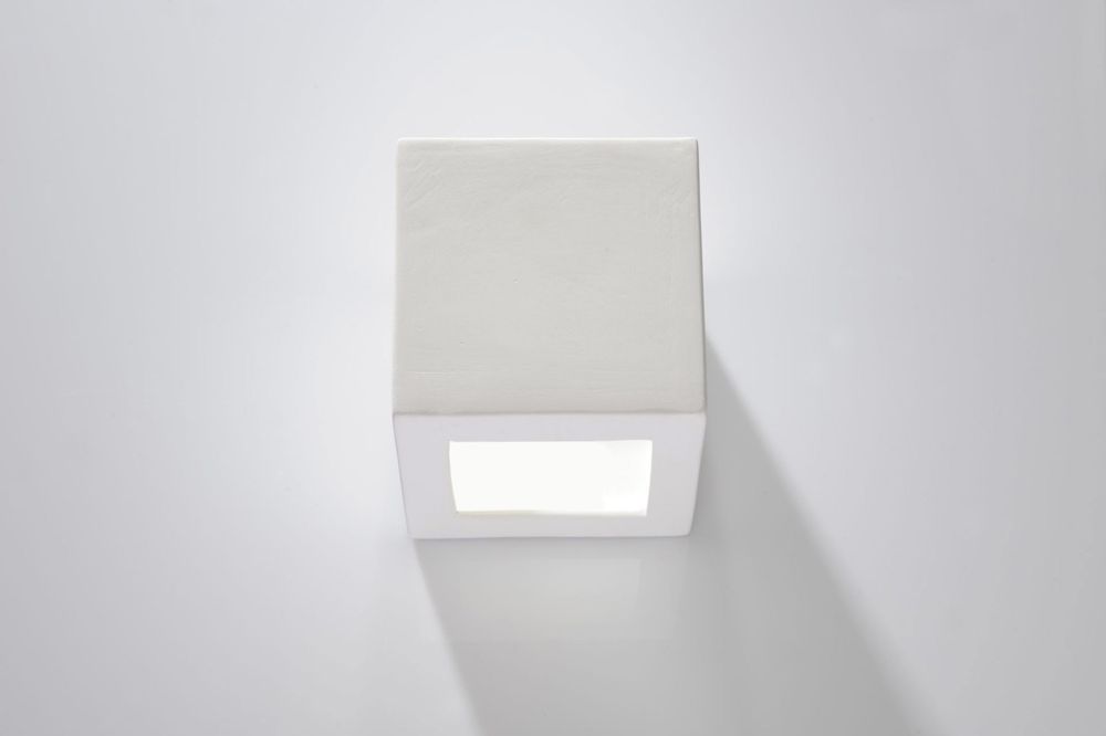 Wall Lamp Ceramic LEO Simple Classic Design Paintable LED27 SOLLUX