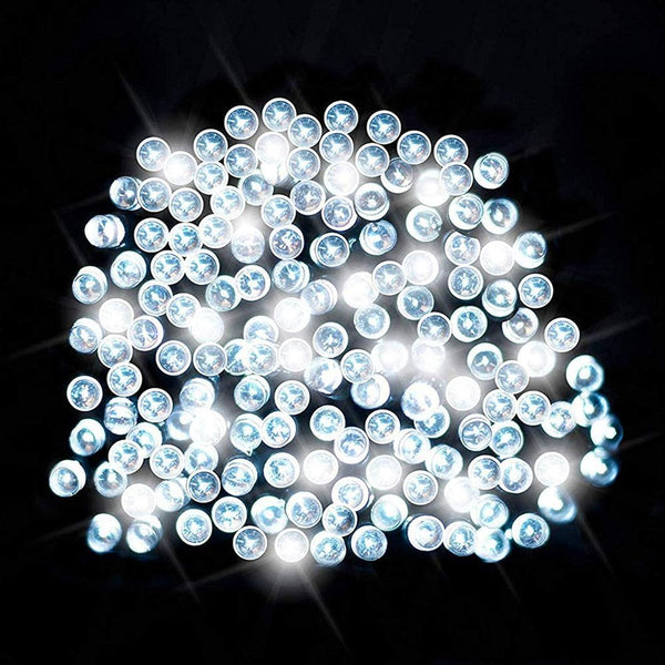 Planet Solar 200 White Outdoor String Solar Powered Water Resistant Fairy Lights 20m Planet Solar