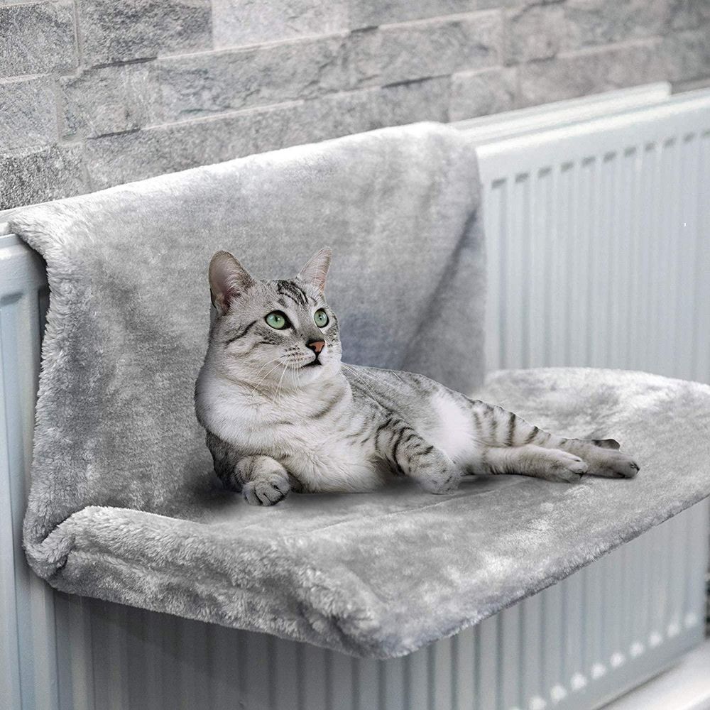 Cat Radiator Bed Grey Aspect