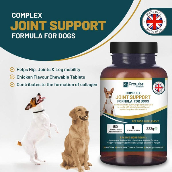Dog Joint Support 150 Chicken Chewable Tablets 5 Months Supply | UK Made by Prowise Prowise Healthcare