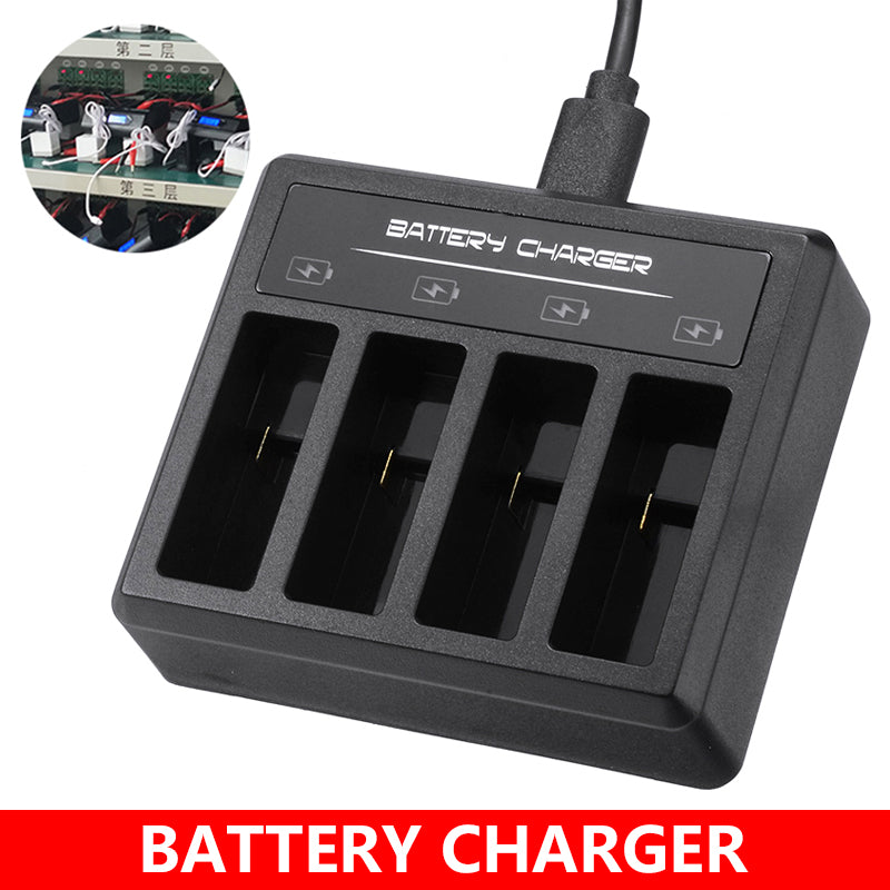 DC 5V 2A Battery 4-Slot Charger Professional Type C Battery Charging Stock Station 70x60x20mm For Gopro5.6.7.8 black ZopiStyle