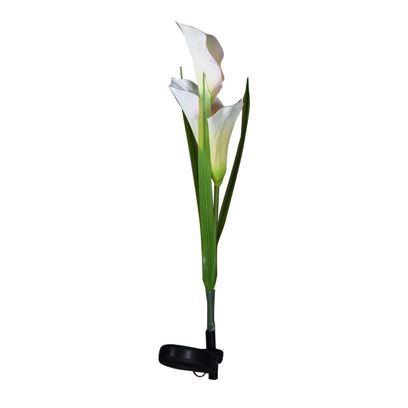 Solar Energy Powered 3 Plastic Artificial Calla Lily 3 LEDs IP55 Outdoor Decorative Light Courtyard Lamp ZopiStyle