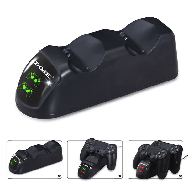 PS4 Game Controller Charger Train Head Design Dual Charging Dock Station for PS4/PS4 Slim/PS4 Pro USB Charging Dock Stand  black ZopiStyle