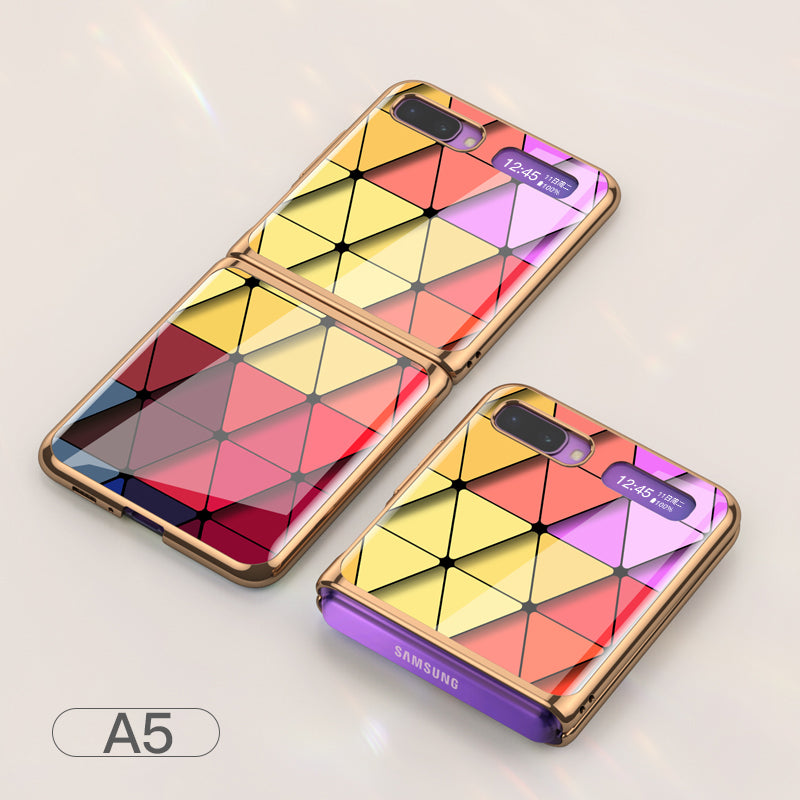 For Samsung Galaxy Z flip Foldable Cellphone Shell Electroplated Painted Folding Phone Case A5 ZopiStyle
