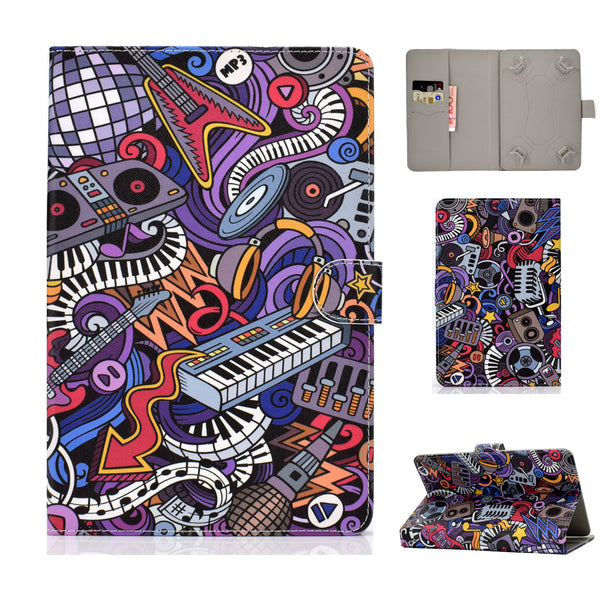 Universal Laptop Protective Cover Color Painted 8 Inches PU Case with Front Snap Graffiti ZopiStyle