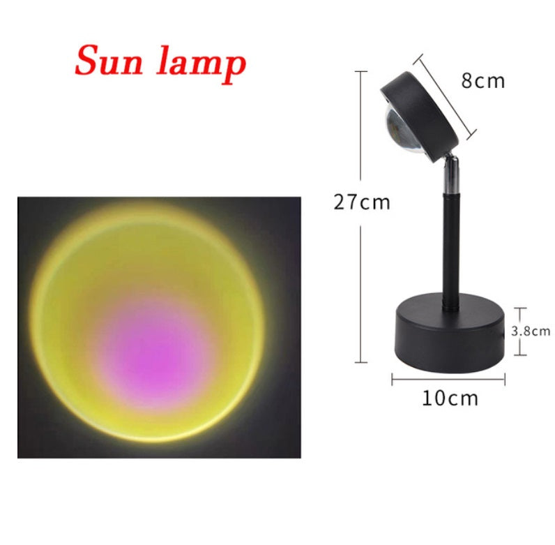 Usb Sunset Rainbow Red Projector Led Sun Projection Night Light For Bedroom Bar Coffee Store Wall Decoration Lighting Sun ZopiStyle