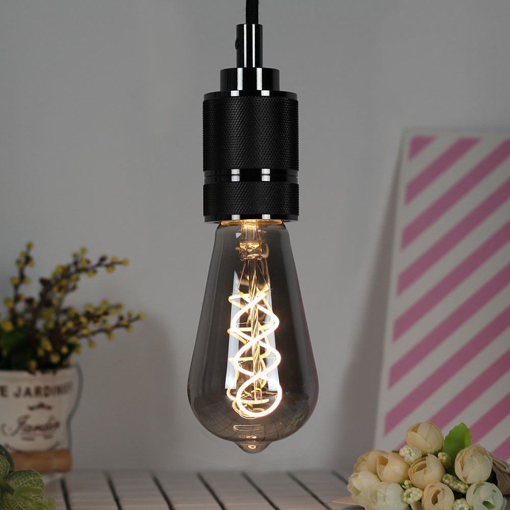 LED Dimmable Retro Edison Bulb Spiral Filament ST64 Lamp Decorative LED Lighting 220V ZopiStyle
