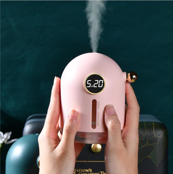 Retro Air Humidifier Mini USB Rechargeable Night Light for Home Office Pink ZopiStyle