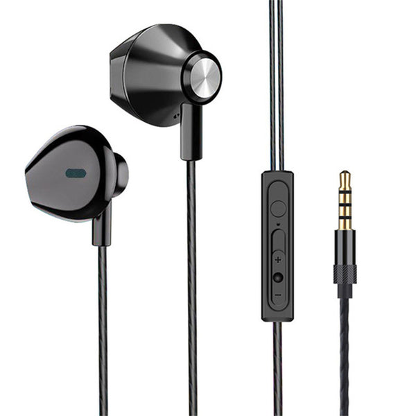 Portable Wired  Headset No-delay Noise-isolating In-ear Built-in Microphone 3.5mm Jack Universal Gaming Earpods With Microphone black ZopiStyle
