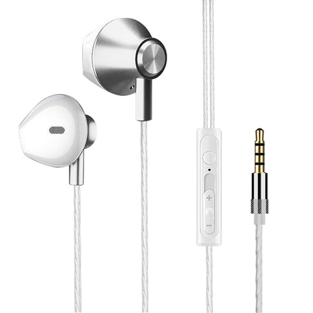 Portable Wired  Headset No-delay Noise-isolating In-ear Built-in Microphone 3.5mm Jack Universal Gaming Earpods With Microphone gold ZopiStyle