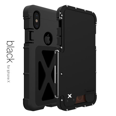 Metal Mobile Phone Case For iPhone X (Black) ZopiStyle