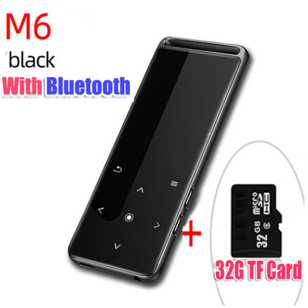 M6 Bluetooth-compatible Lossless Mp3mp4  Player 10 Brightness Setting Mp5mp6 Walkman Fm Radio Ebook Voice Recorder Support Tf Card 32G ZopiStyle