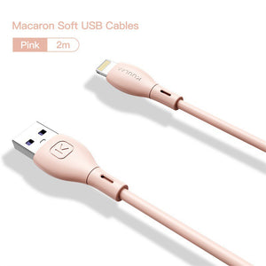 1m/2m Tpe Soft Rubber Data  Cable Copper Core Good Toughness For Type-c Device Interface pink 2M ZopiStyle