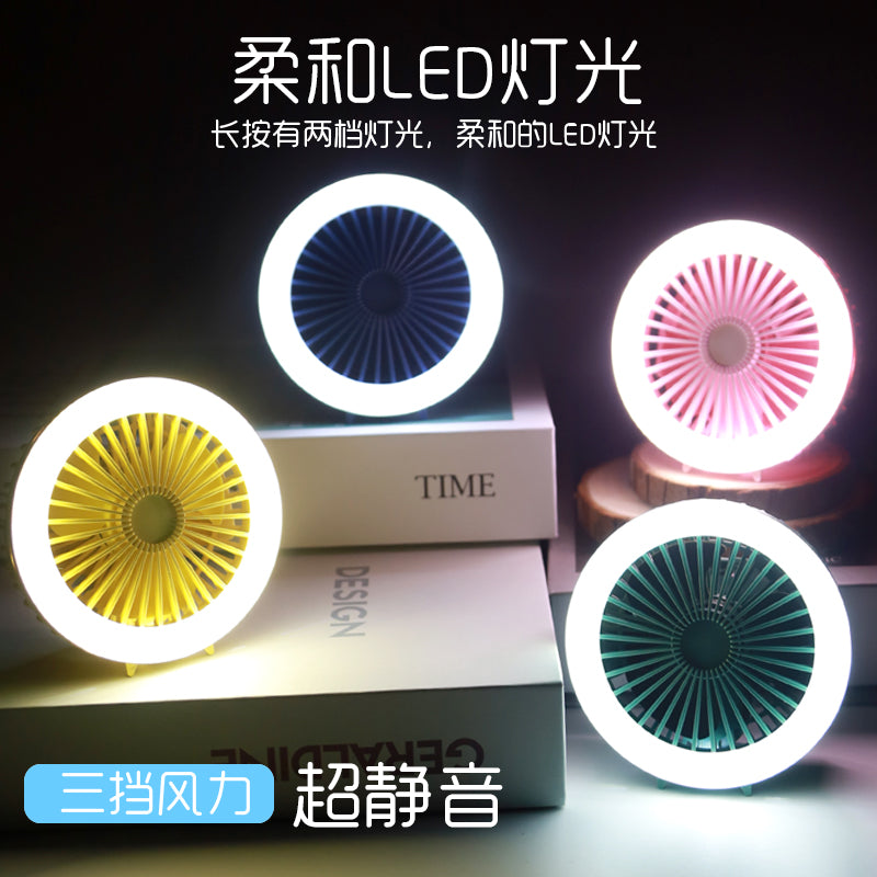 Portable Fan Mobile Phone Selfie Beauty Fill Light Fan with 3 Modes Speed Adjustable Dark green_9.5cm * 9 ZopiStyle