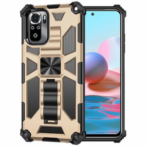 Shockproof Anti Fall Armor Phone  Case ,  with Metal Magnetic Bracket, Compatible For Redmi Note 9 Pro/9s/redmi Note 9/redmi Note 8 Pro/redmi Note 8/redmi 9/redmi 9a Red_Redmi NOTE 8 ZopiStyle