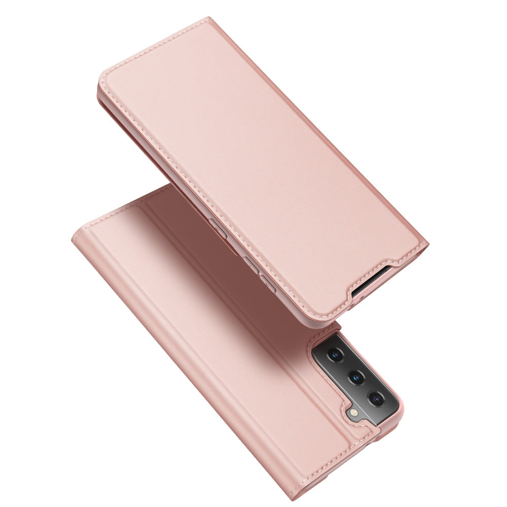 For Galaxy S21/s30 Pu Flip Covers Fall Resistant Card Slot Phone  Cover Protective  Case Rose gold ZopiStyle